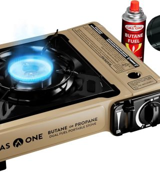Gas One GS-3400P Propane or Butane Stove Dual Fuel Stove Portable Camping Stove - Patented - with Carrying Case Great for Emergency Preparedness Kit