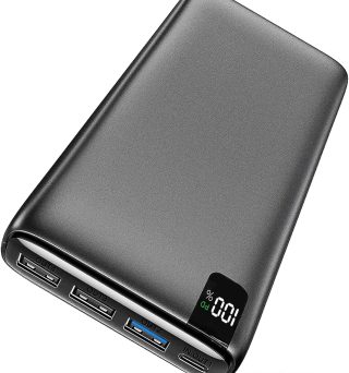 IXNINE Power Bank 26800mAh Portable Charger, 22.5W Fast Charging PD QC 3.0 Compact External Battery Pack with LED Display and 4 USB Outputs for Cellphone Tablet